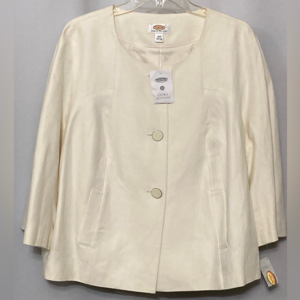 TALBOTS  Collarless A-Line Blazer Jacket  NWT